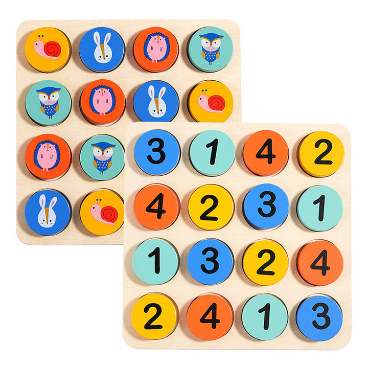 Wooden Sudoku Puzzle Toy for Early Logic & Learning