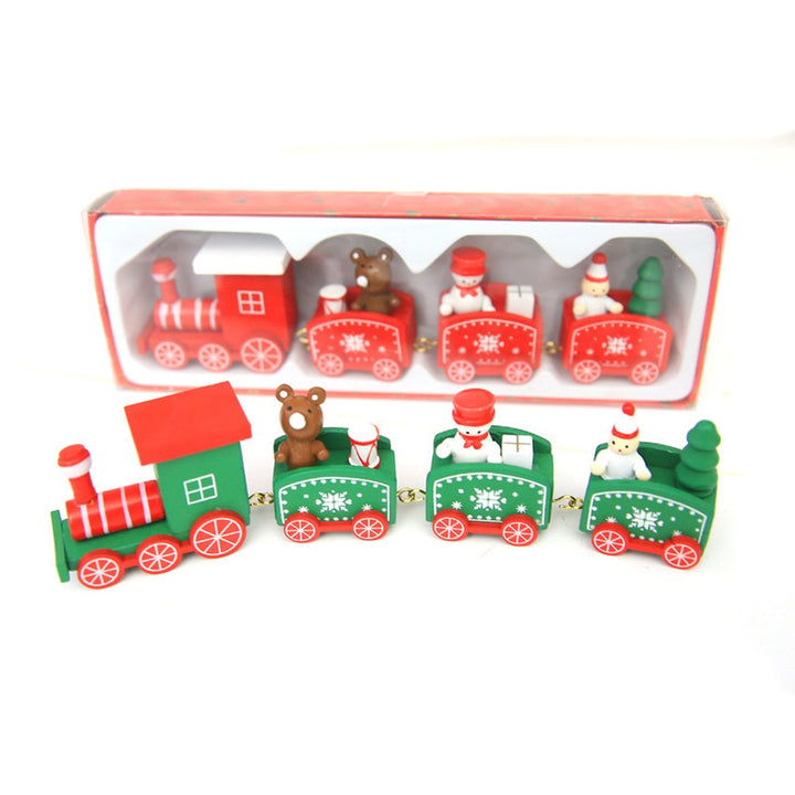 Wooden Christmas Train Decoration for Holiday Cheer