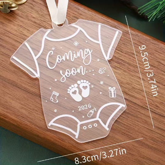 Acrylic Christmas Baby Clothes Ornaments for Memories
