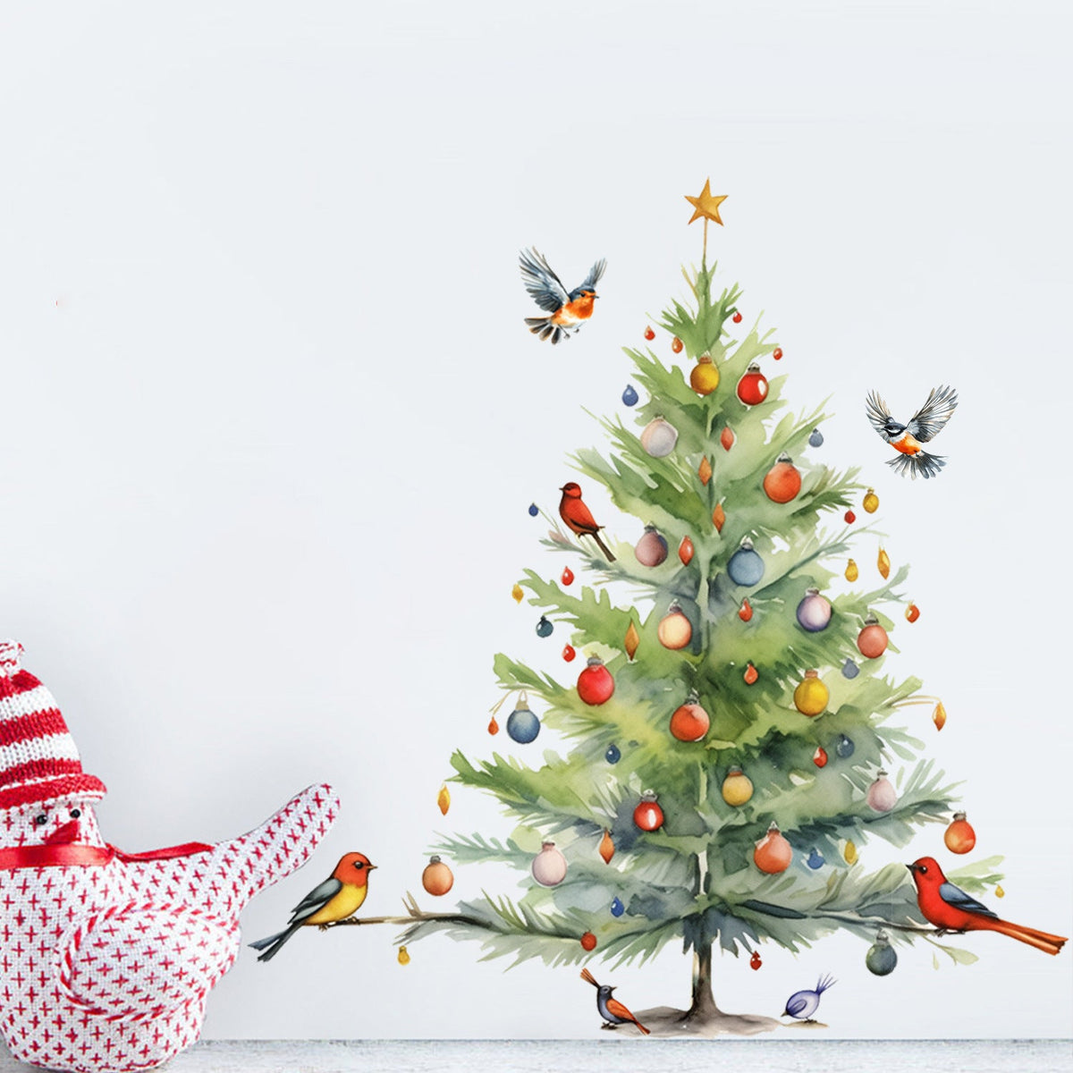 Christmas Animal Stickers for Cheerful Holiday Rooms