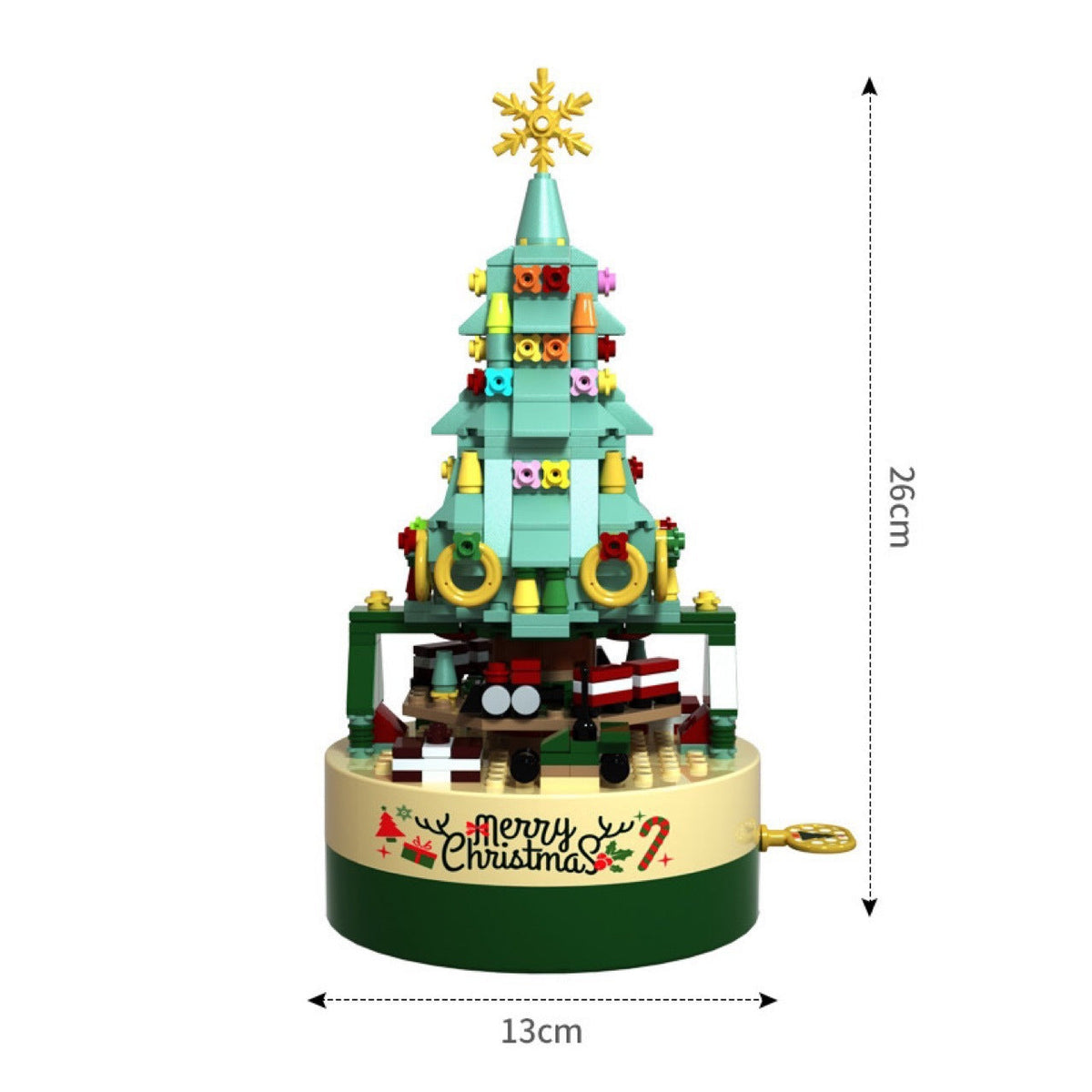 Christmas Tree Building Set Rotating Tabletop Decor