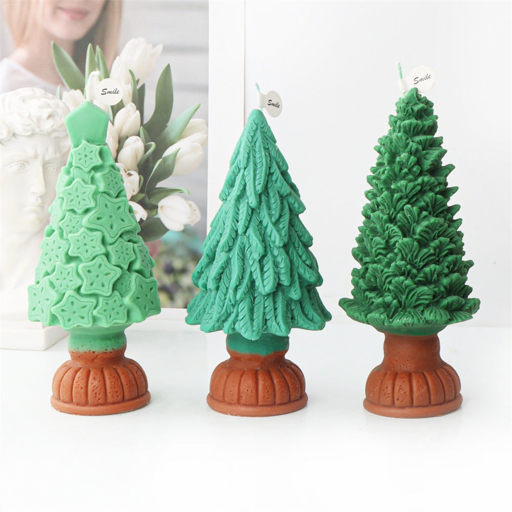 Christmas Candle Mold for 3D Holiday Home Decor Gifts