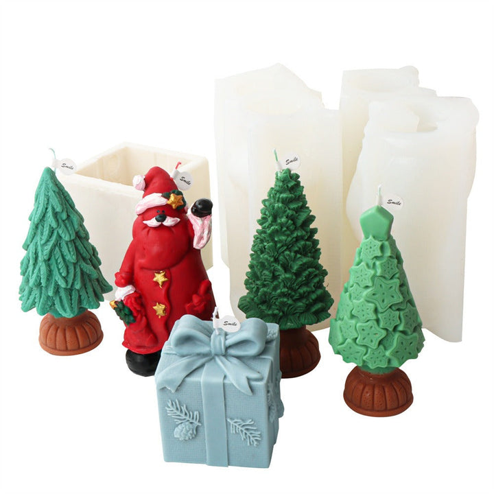 Christmas Candle Mold for 3D Holiday Home Decor Gifts