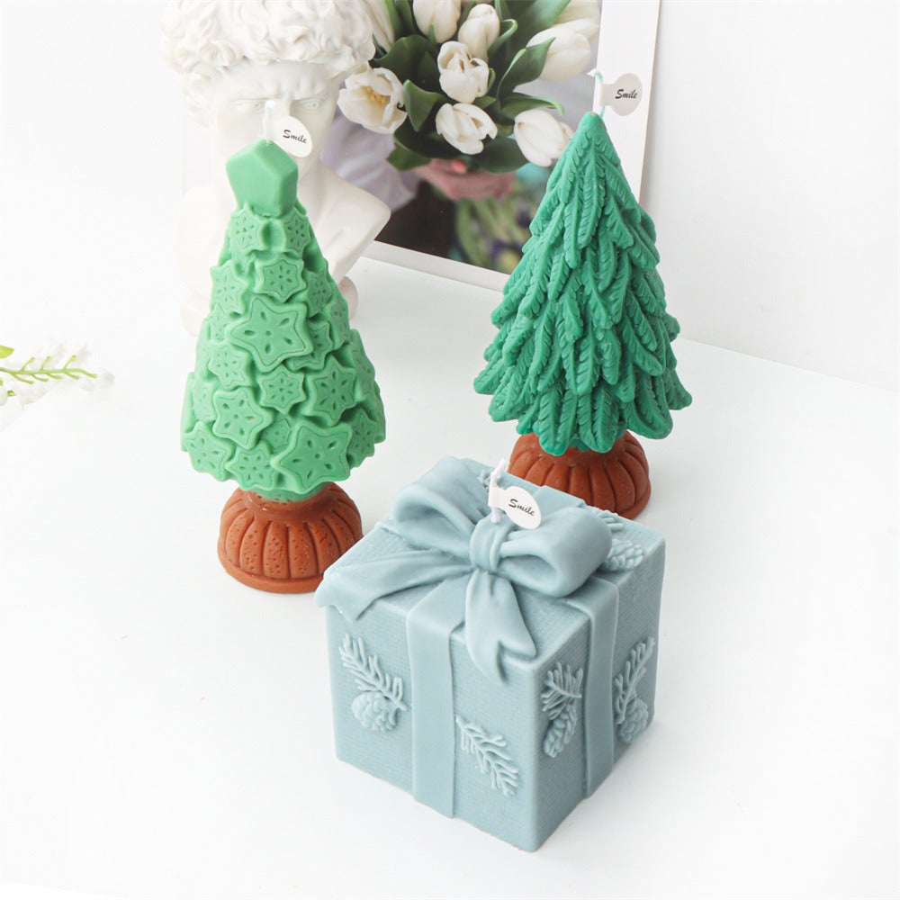 Christmas Candle Mold for 3D Holiday Home Decor Gifts