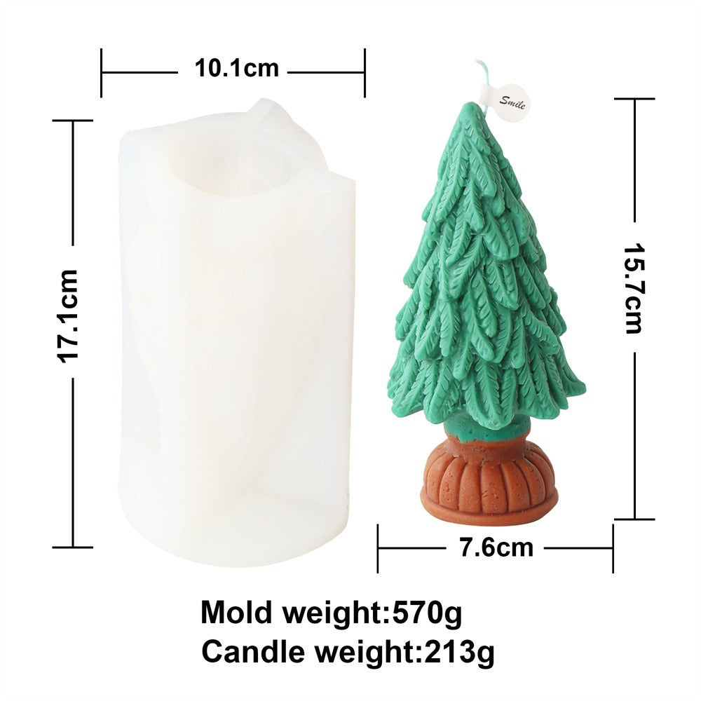 Christmas Candle Mold for 3D Holiday Home Decor Gifts