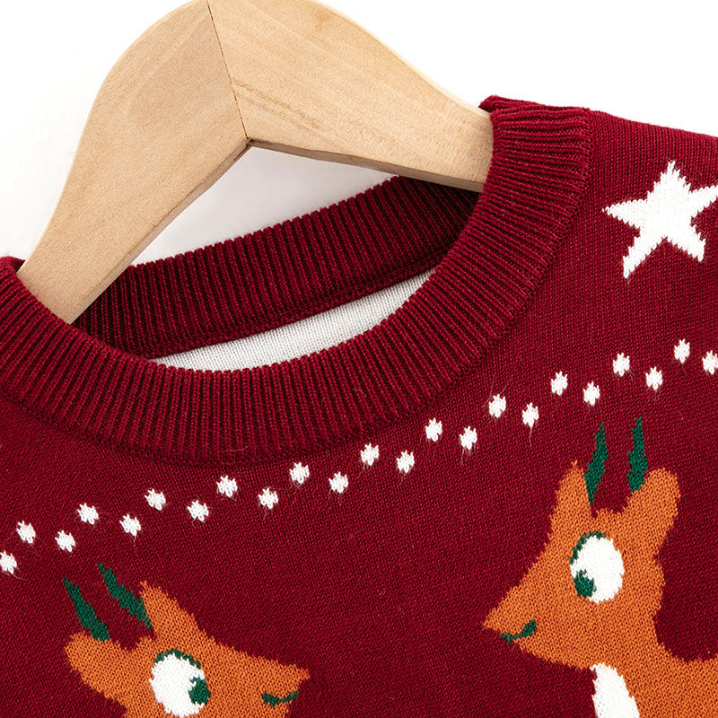 Knit Infant Sweater — A Playful Christmas Look