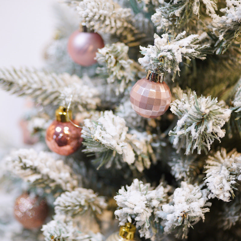 3cm Christmas Tree Ornaments In Light Gold & Rose Gold