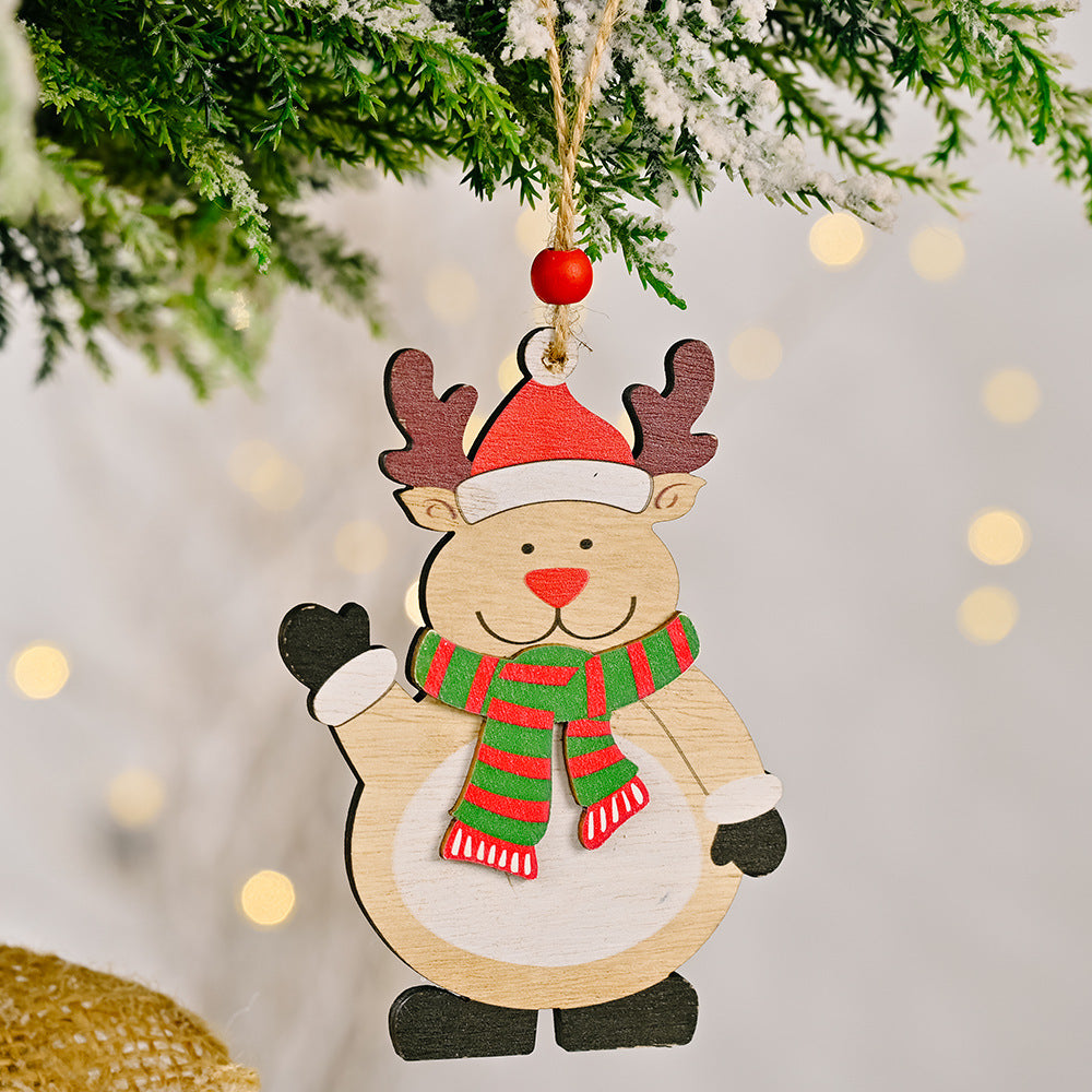 Wooden Christmas Ornaments Set for a Festive Tree