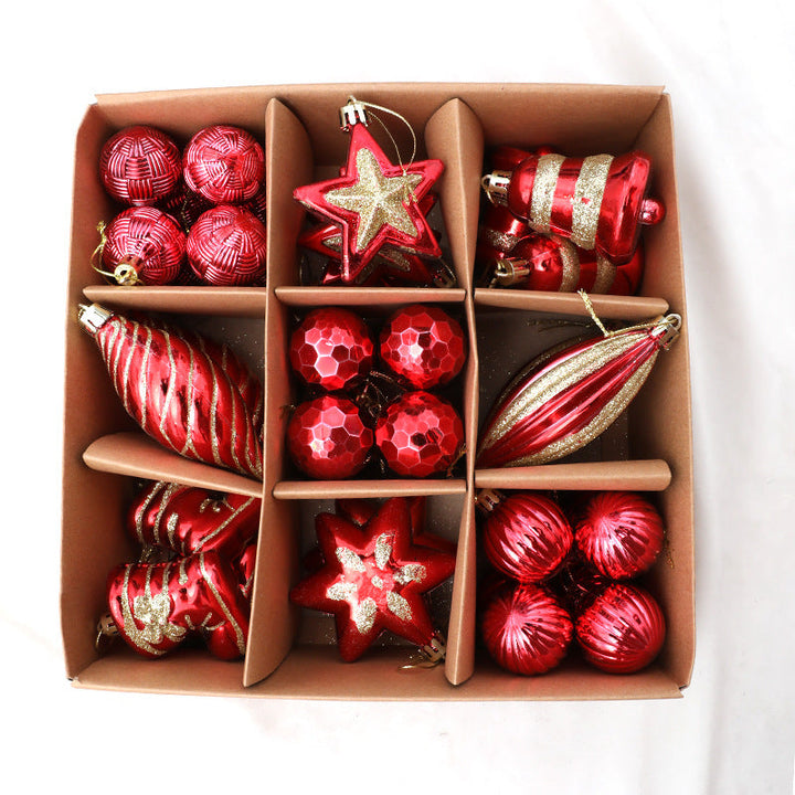 Christmas Tree Ornaments: 39-Piece Red & Gold Collection