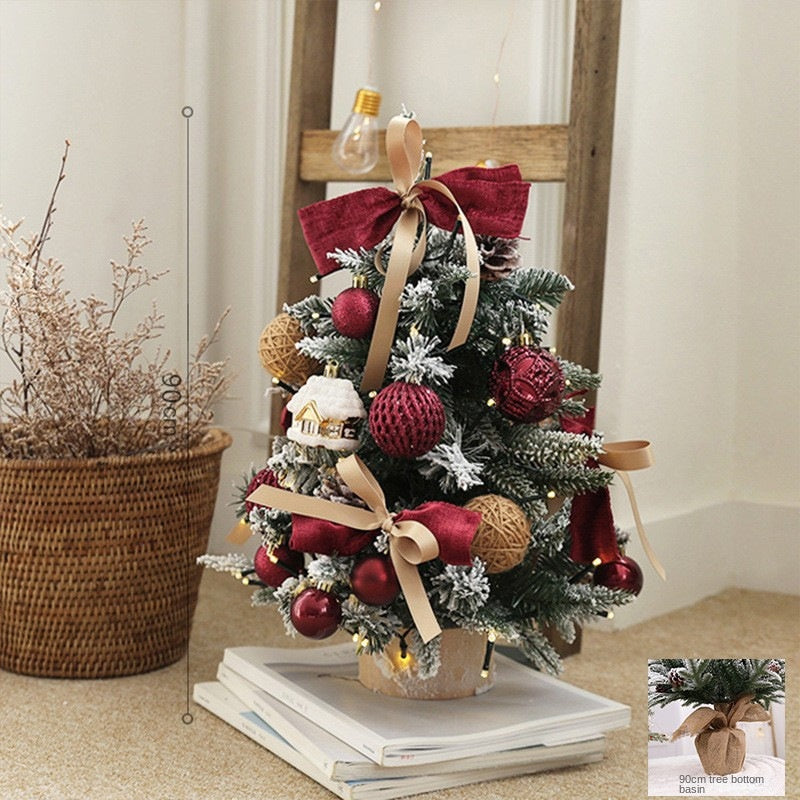 Mini Christmas Tree Decoration Set for Small Spaces