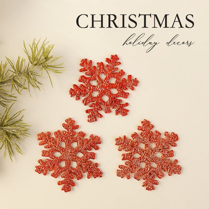 Champagne Gold Snowflake Ornaments for Christmas Trees