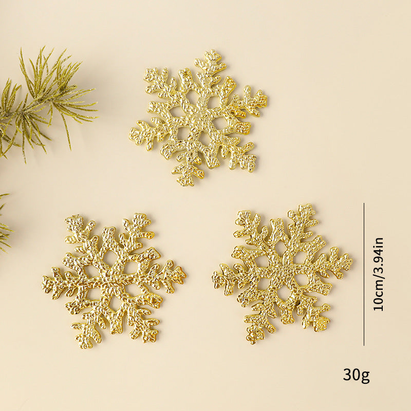Champagne Gold Snowflake Ornaments for Christmas Trees