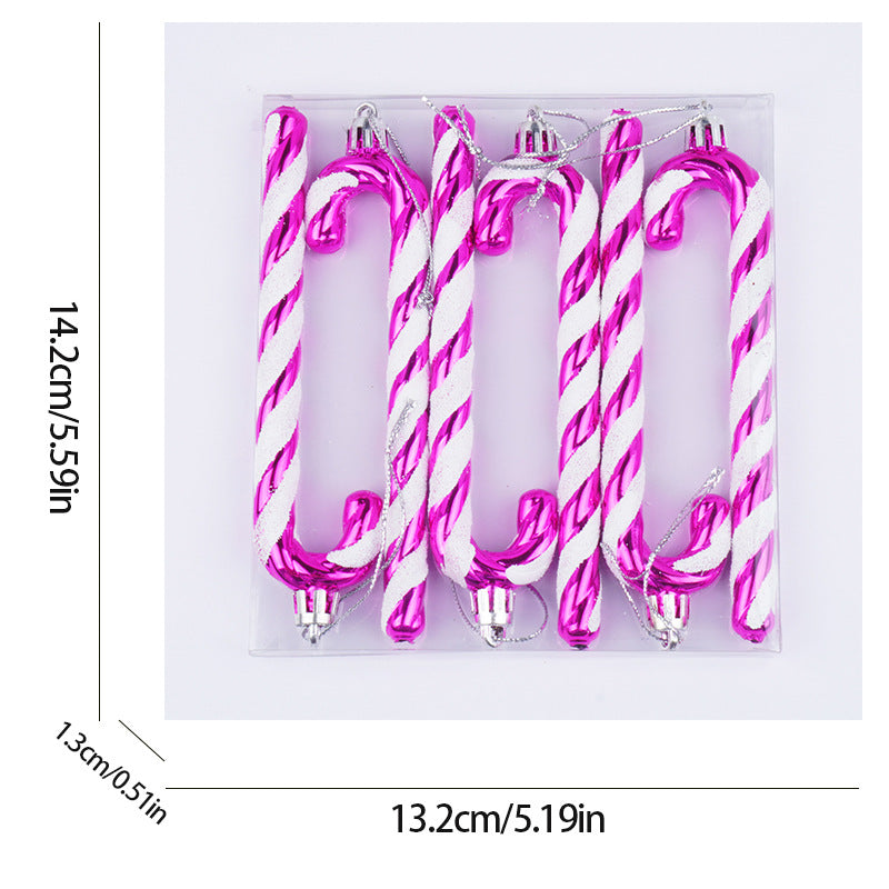 12 cm Candy Cane Christmas Tree Ornaments | Colorful