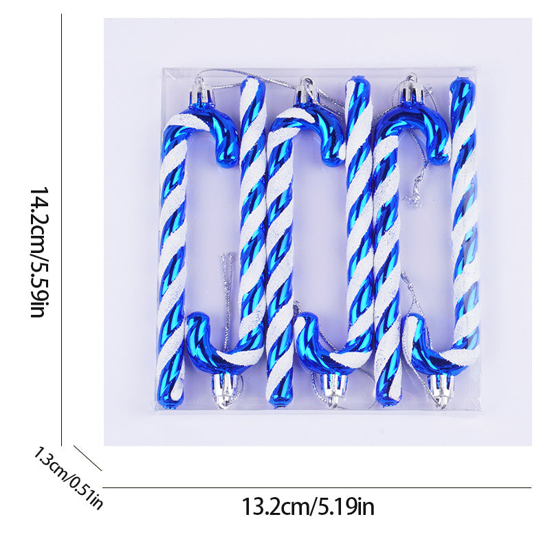 12 cm Candy Cane Christmas Tree Ornaments | Colorful