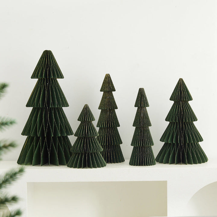 Paper Christmas Trees for Elegant Holiday Tabletop Decor