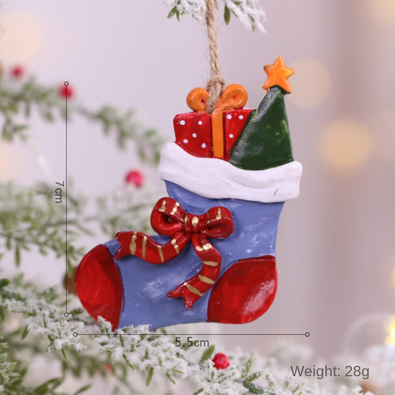 Christmas Tree Ornaments | Hand-Painted Sleigh Decor