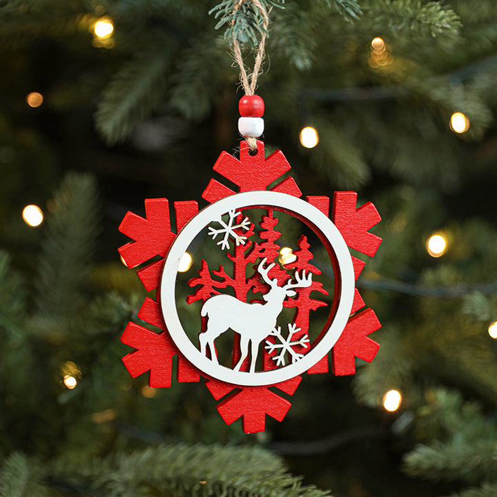 Wooden Christmas Tree Ornaments for Cozy Woodland Decor