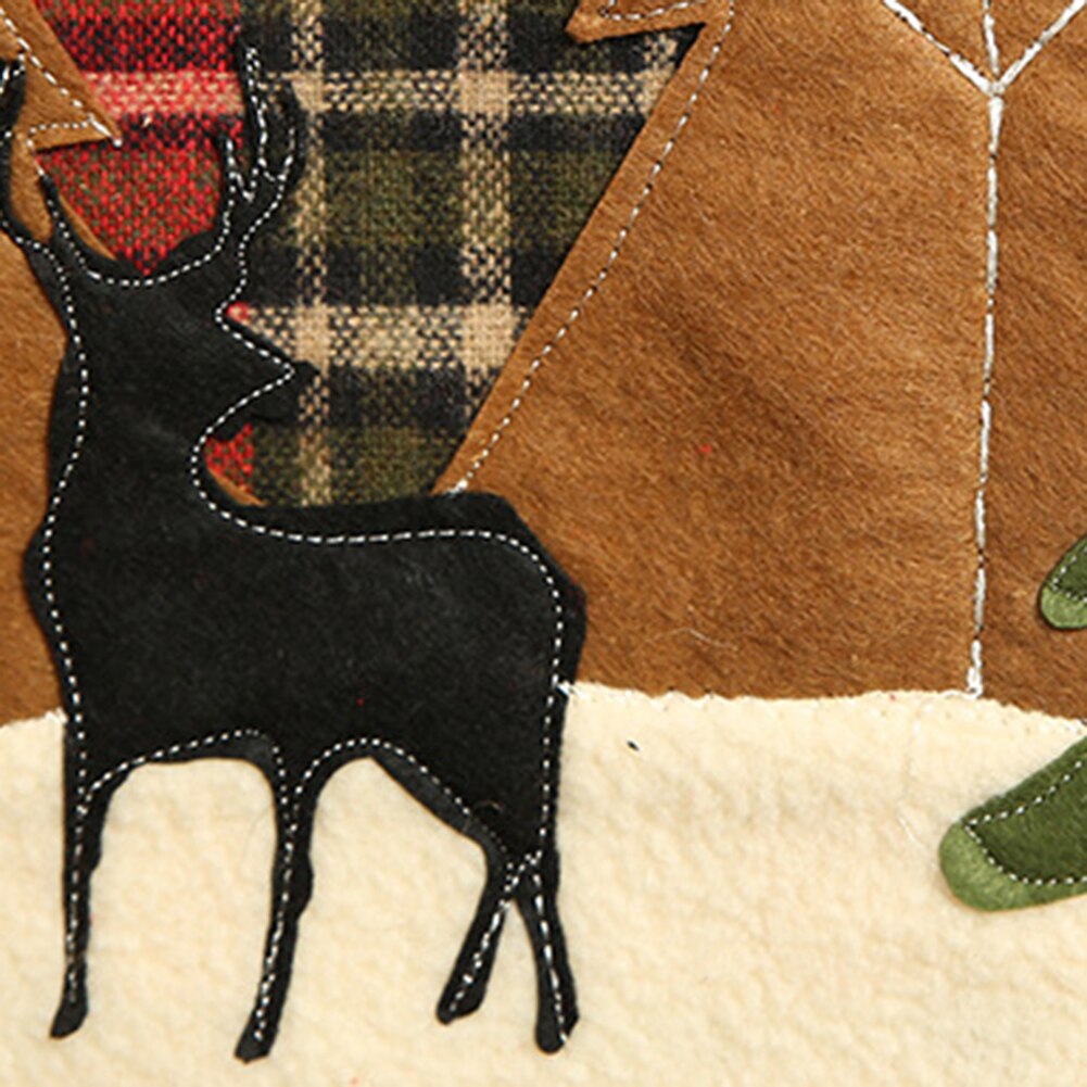Christmas Table Runner | Rustic Plaid Elk Table Decor
