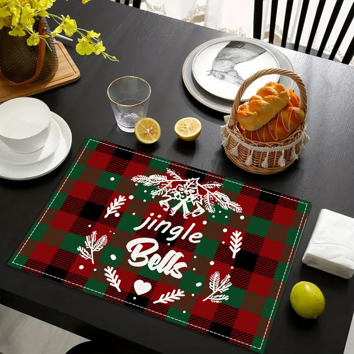 Christmas Placemats for Festive Plaid Table Settings
