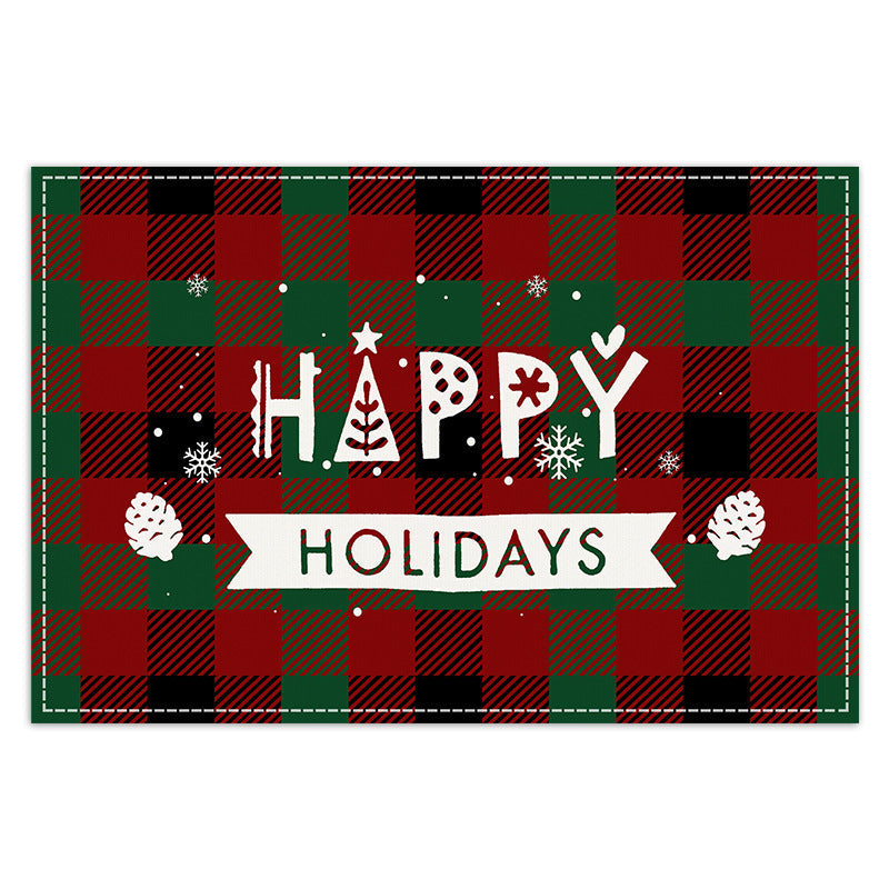 Christmas Placemats for Festive Plaid Table Settings