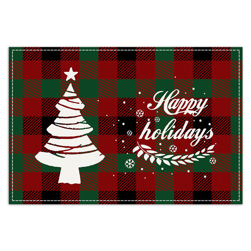 Christmas Placemats for Festive Plaid Table Settings