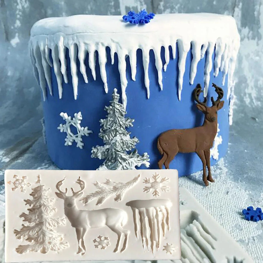 Christmas Cake Mold Set: Six Winter Motifs in One Mold