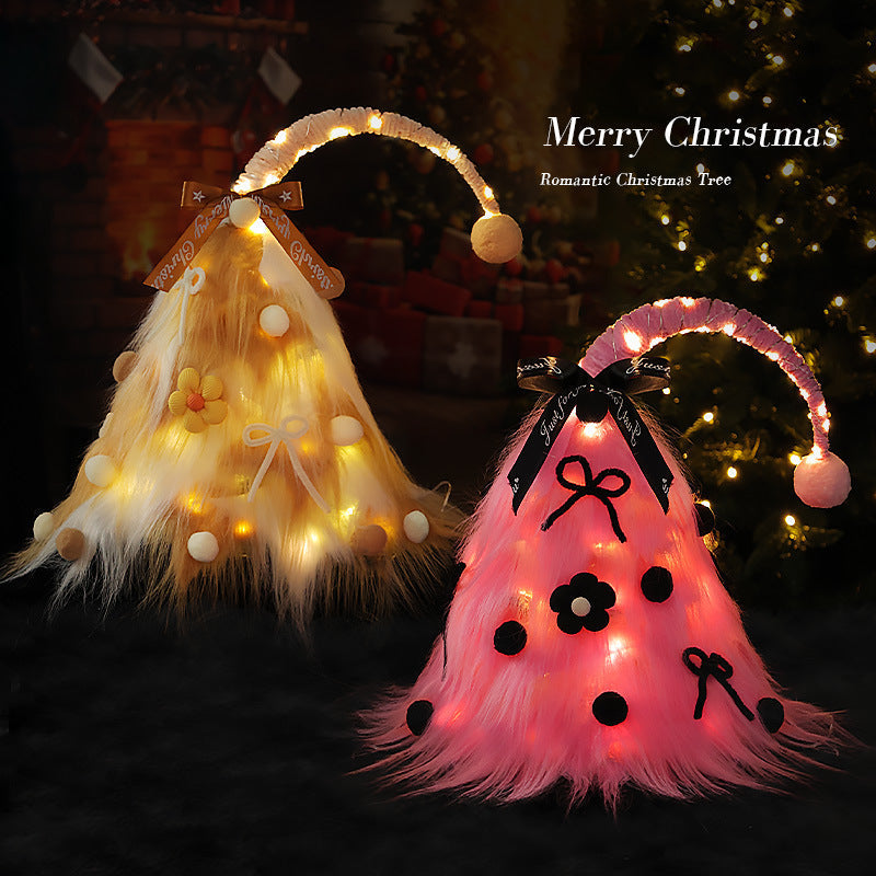 Mini Christmas Tree with Lights for Cozy Holiday Desks
