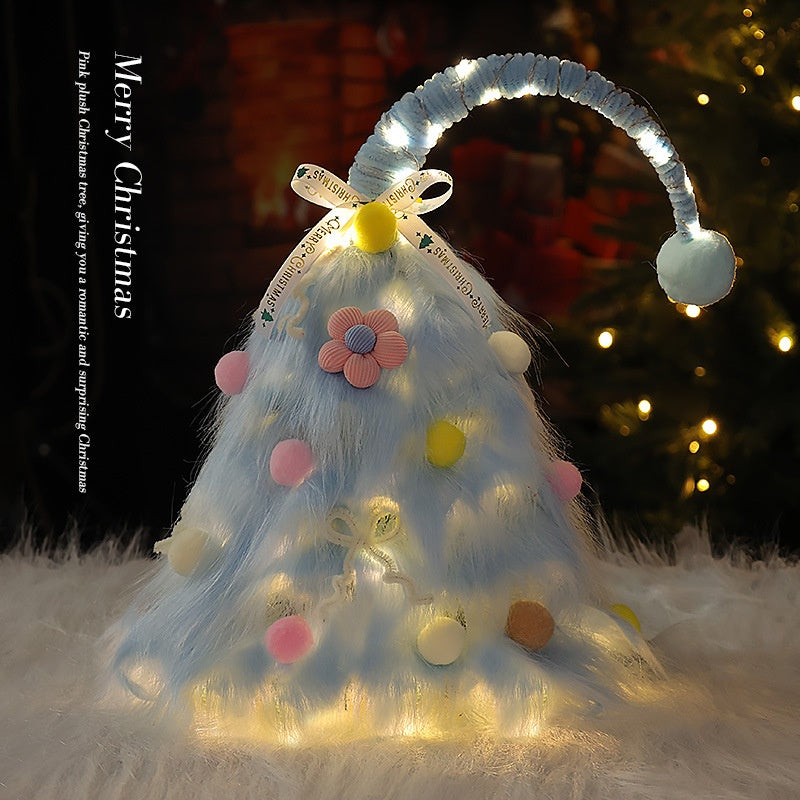 Mini Christmas Tree with Lights for Cozy Holiday Desks
