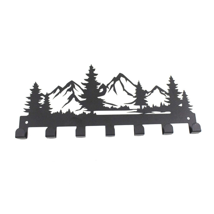 Christmas Tree Key Holder Rack With Rustic Wall Decoration