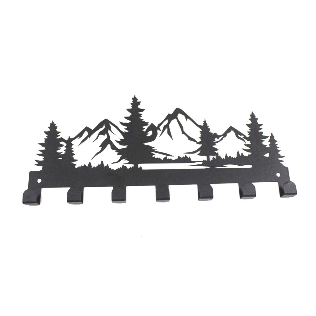 Christmas Tree Key Holder Rack With Rustic Wall Decoration