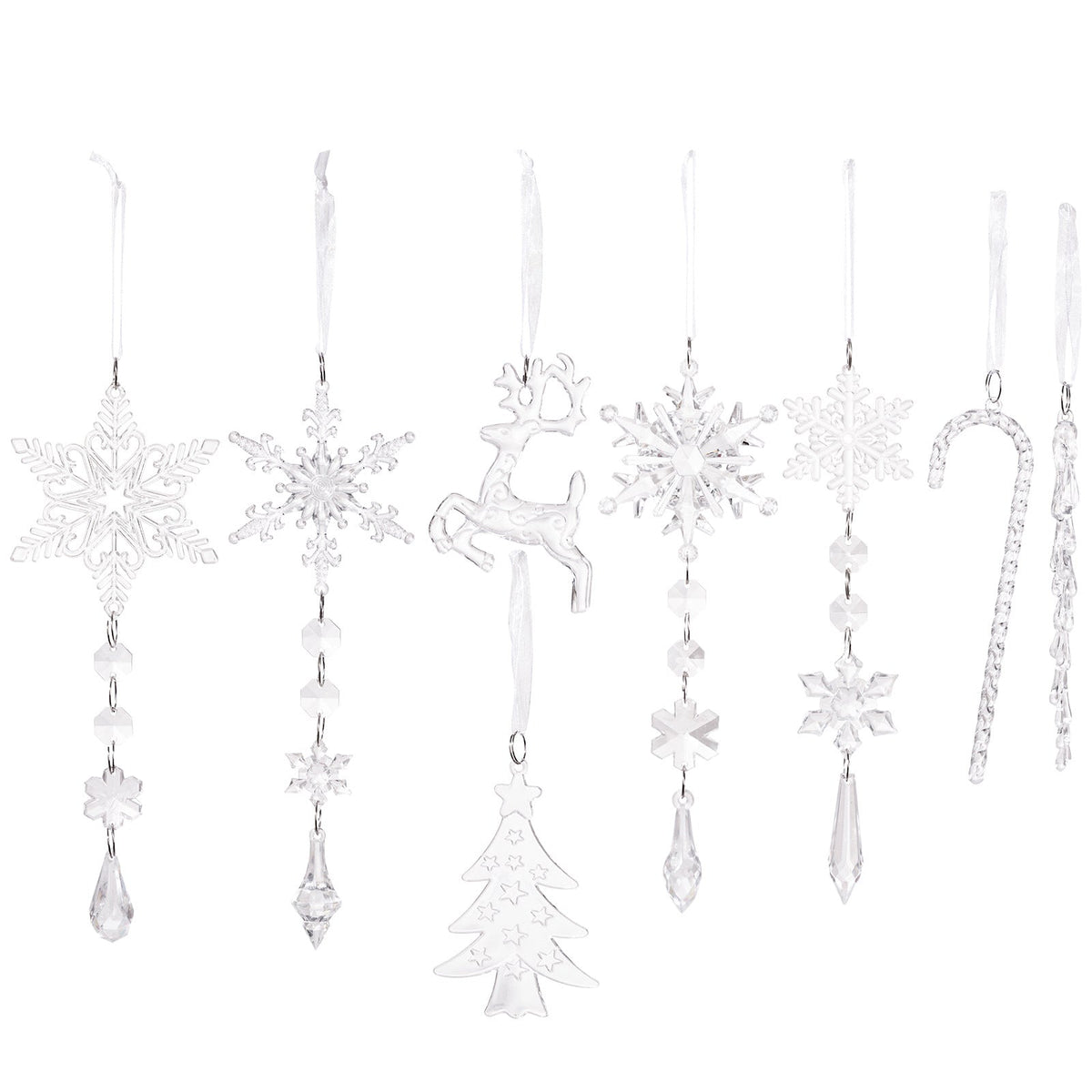 Christmas Tree Ornaments for Elegant Icy Tree Sparkle