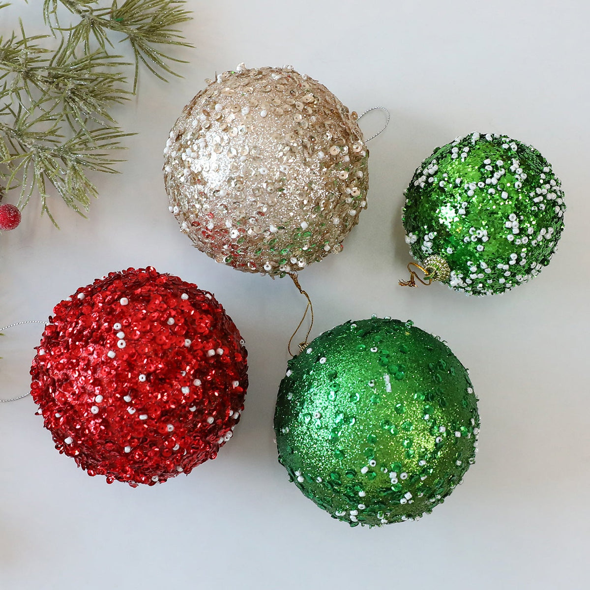 Christmas Tree Ornaments 10cm for Sparkling Holiday Decor
