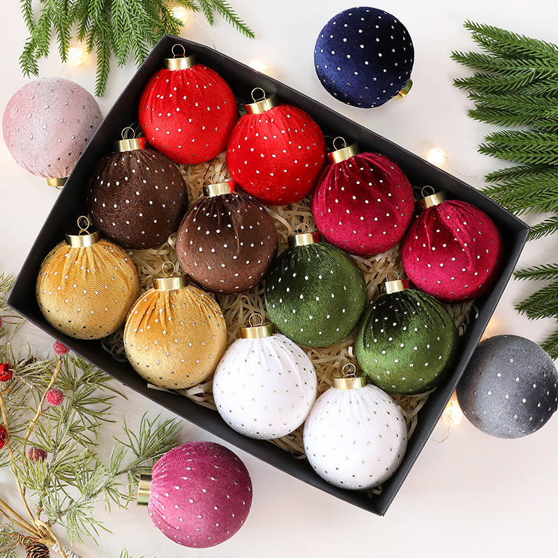Velvet Christmas Tree Ornaments for Cozy Holiday Decor