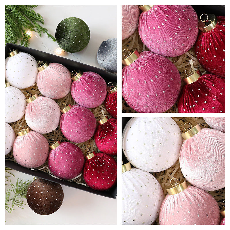 Velvet Christmas Tree Ornaments for Cozy Holiday Decor