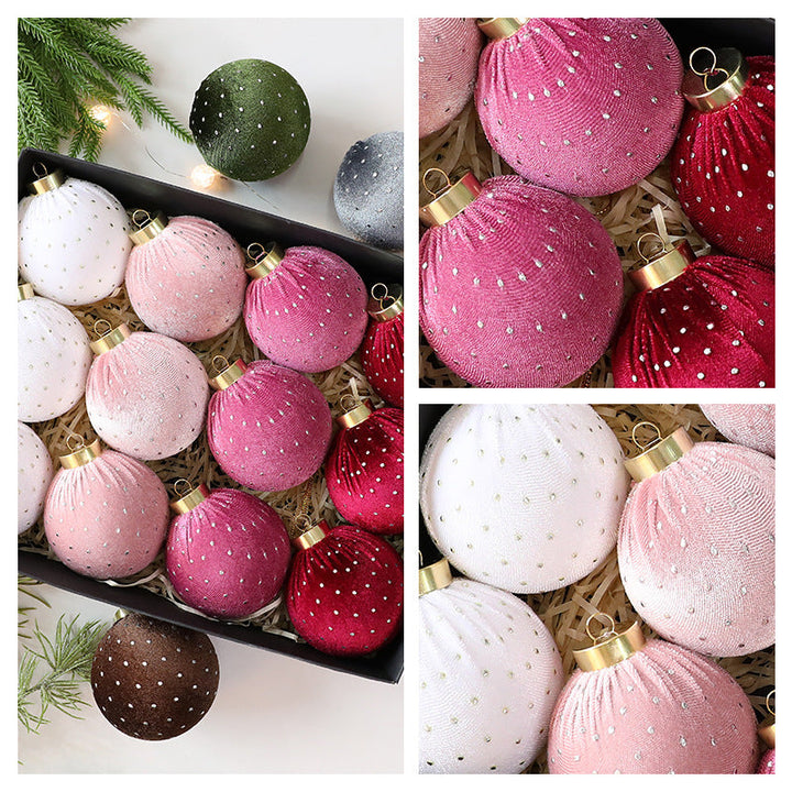 Velvet Christmas Tree Ornaments for Cozy Holiday Decor