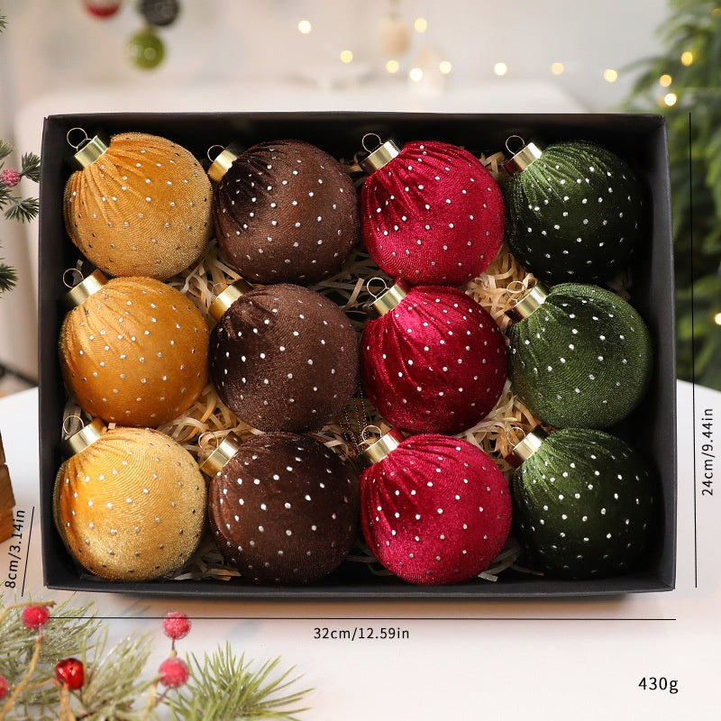 Velvet Christmas Tree Ornaments for Cozy Holiday Decor