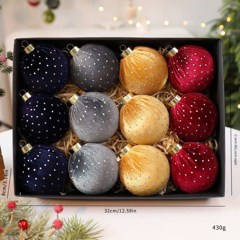 Velvet Christmas Tree Ornaments for Cozy Holiday Decor