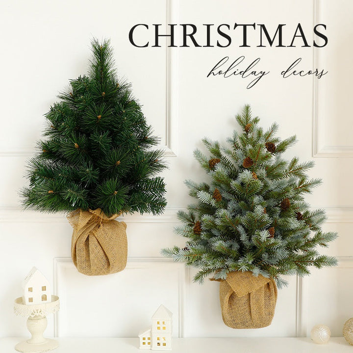 Christmas Tree Ornament With Rustic Tabletop Charm