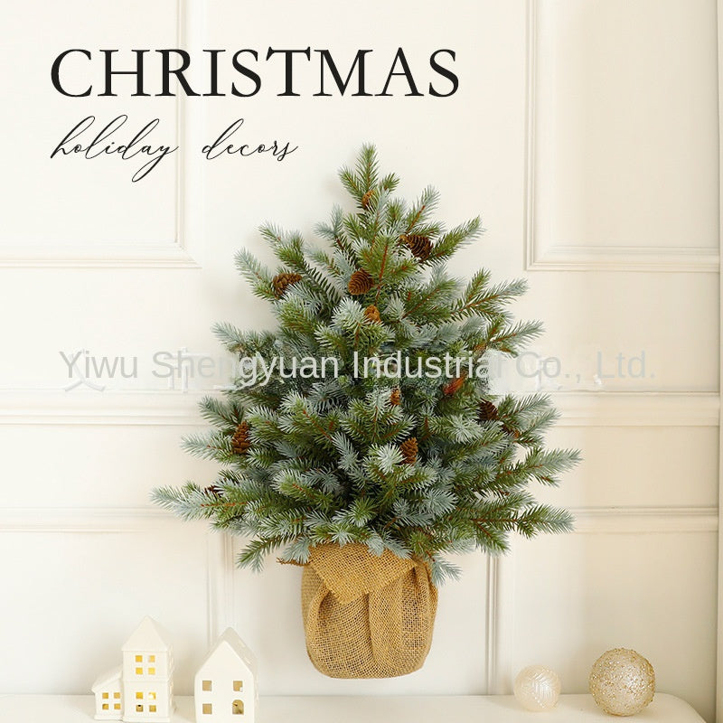 Christmas Tree Ornament With Rustic Tabletop Charm
