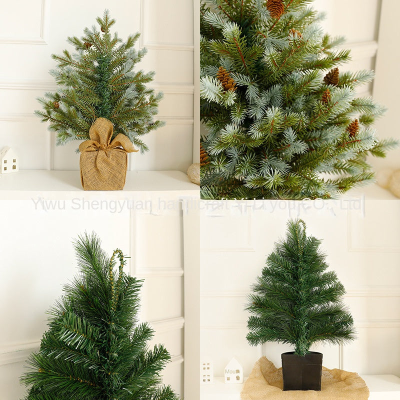 Christmas Tree Ornament With Rustic Tabletop Charm