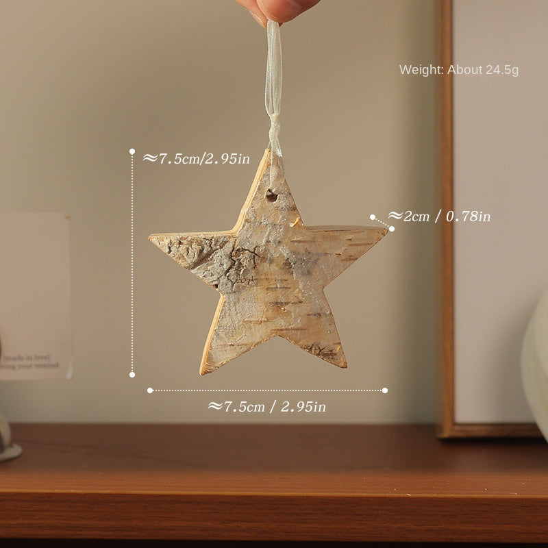 Christmas Tree Ornaments Set for Rustic Holiday Charm