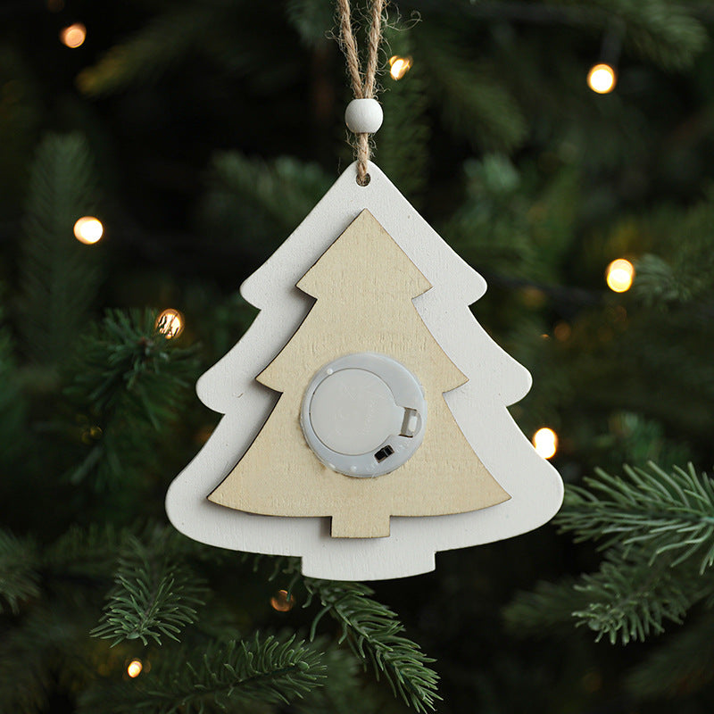 Illuminated Wooden Christmas Ornaments for Cozy Glow