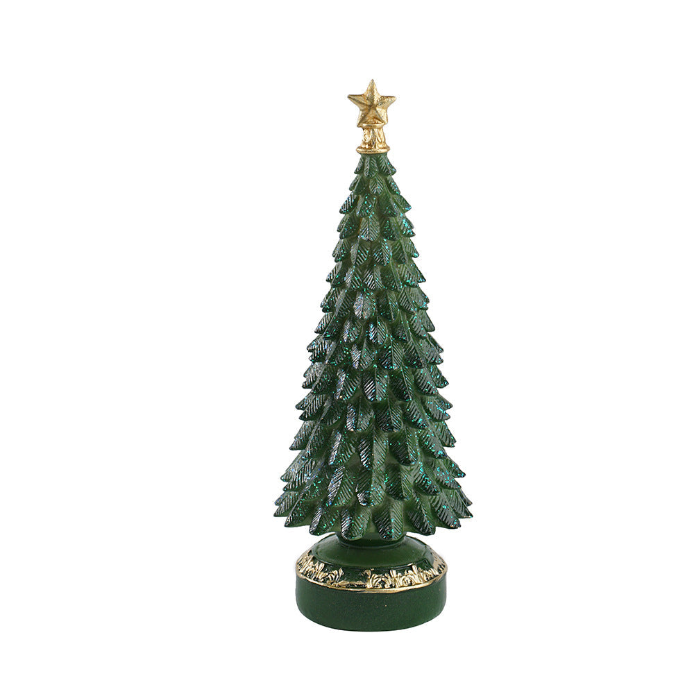 Elegant Tabletop Christmas Tree Decor with Gold Star