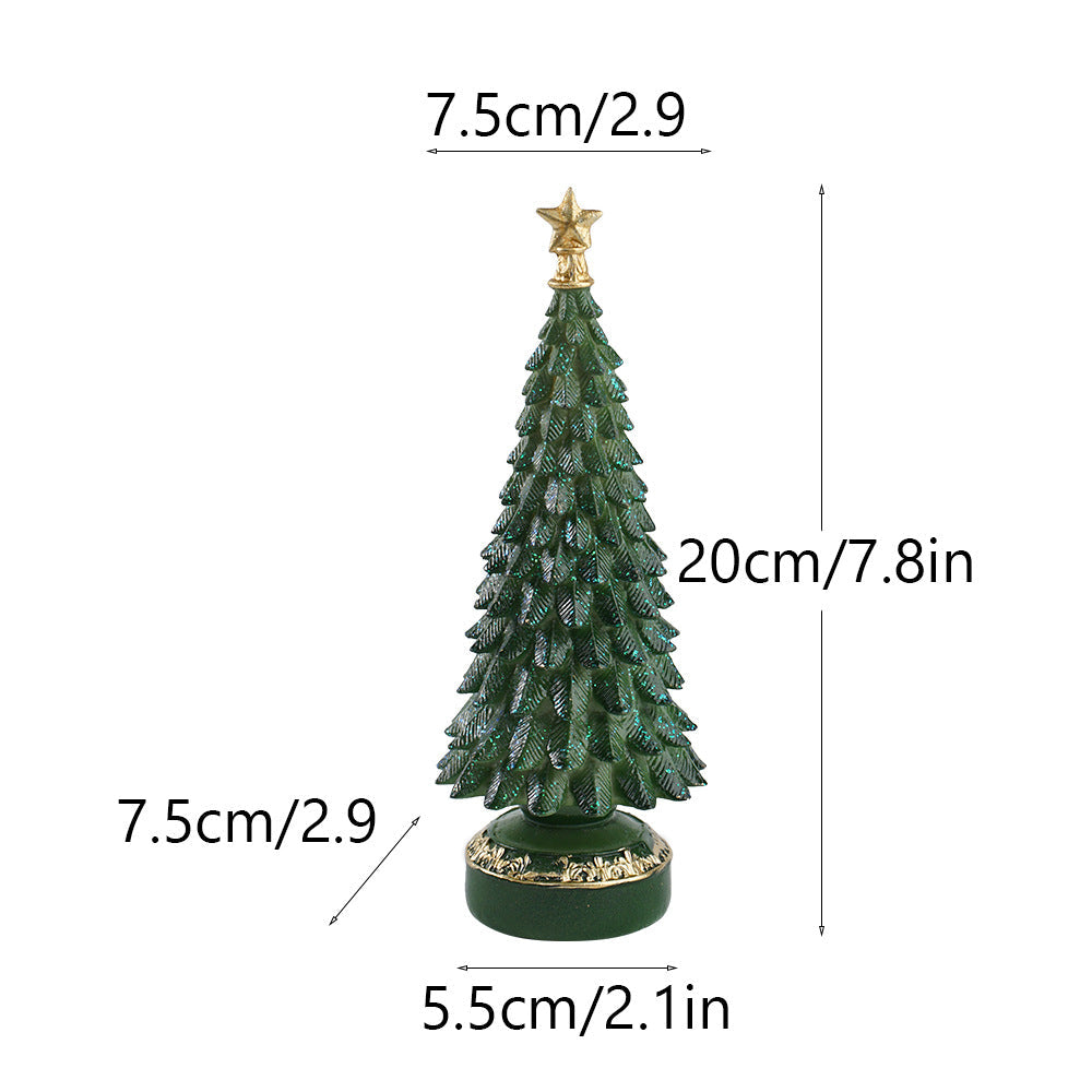 Elegant Tabletop Christmas Tree Decor with Gold Star