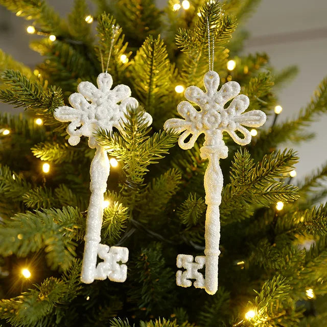 Christmas Tree Ornaments Red Gold White 10-Piece Set