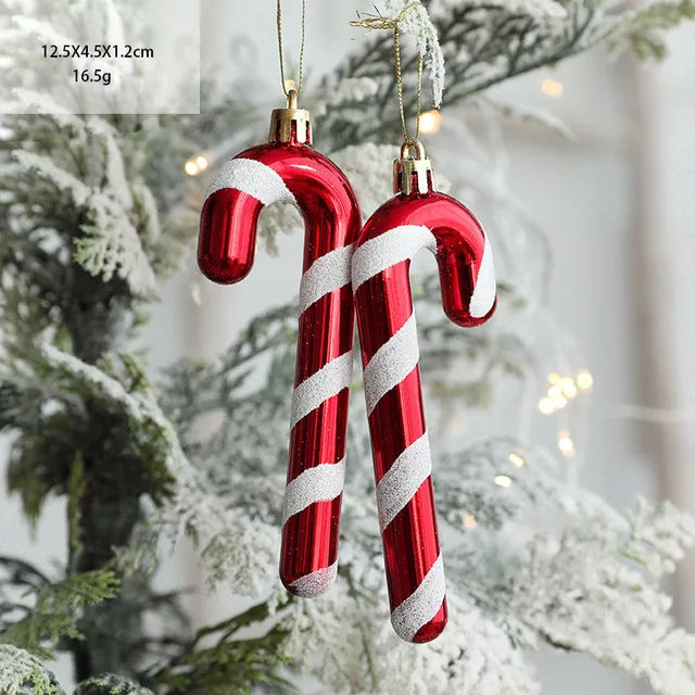 Christmas Tree Ornaments Red Gold White 10-Piece Set
