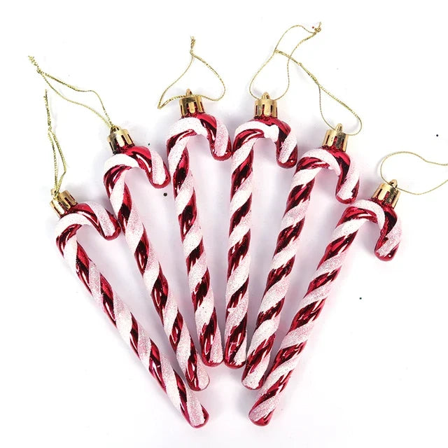 Christmas Tree Ornaments Red Gold White 10-Piece Set