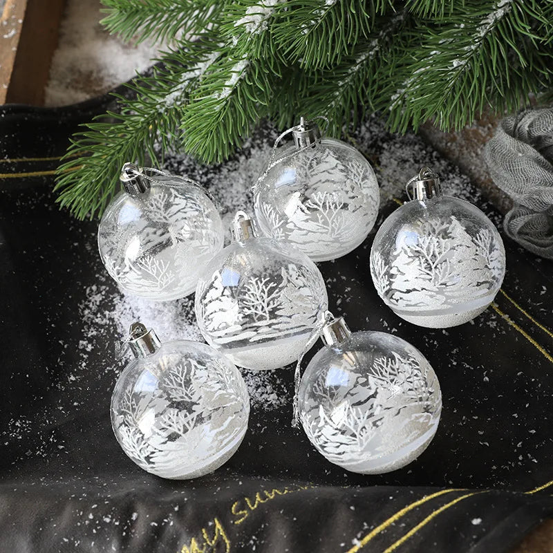 Christmas Tree Ornaments Red Gold White 10-Piece Set