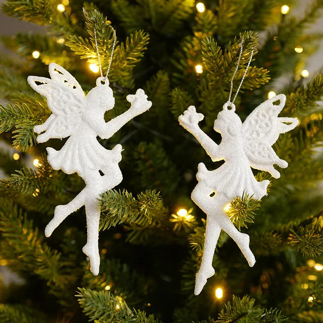 Christmas Tree Ornaments Red Gold White 10-Piece Set