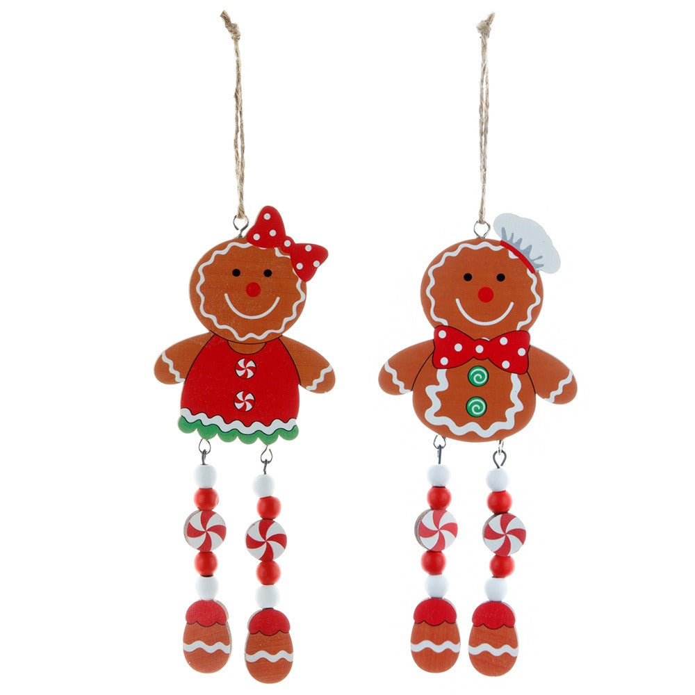 Wooden Gingerbread Ornaments for Whimsical Christmas Tree